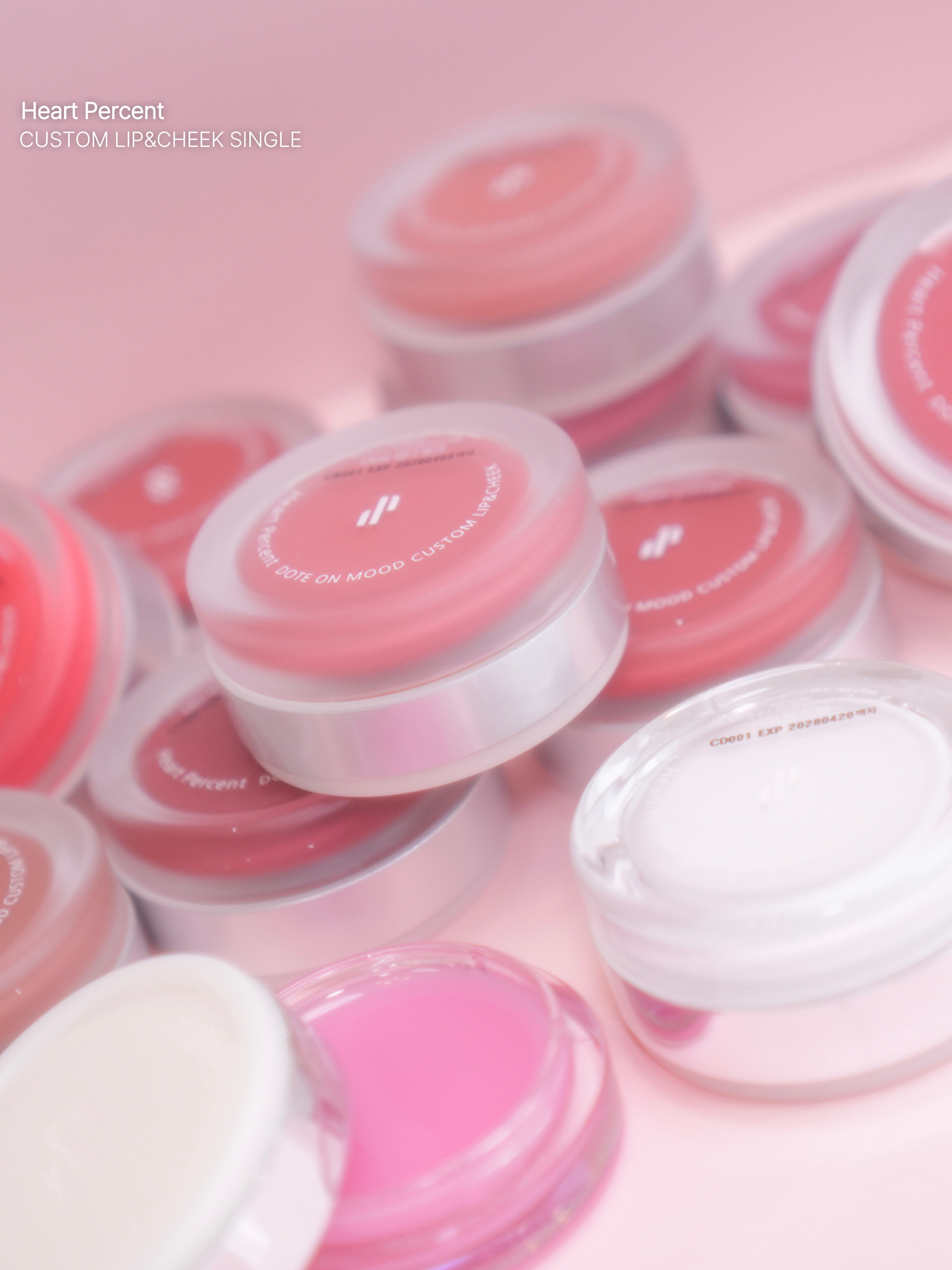 カスタムリップアンドチークシングル M07 プラムローズ/Heart Percent/ジェル・クリームチークを使ったクチコミ（2枚目）