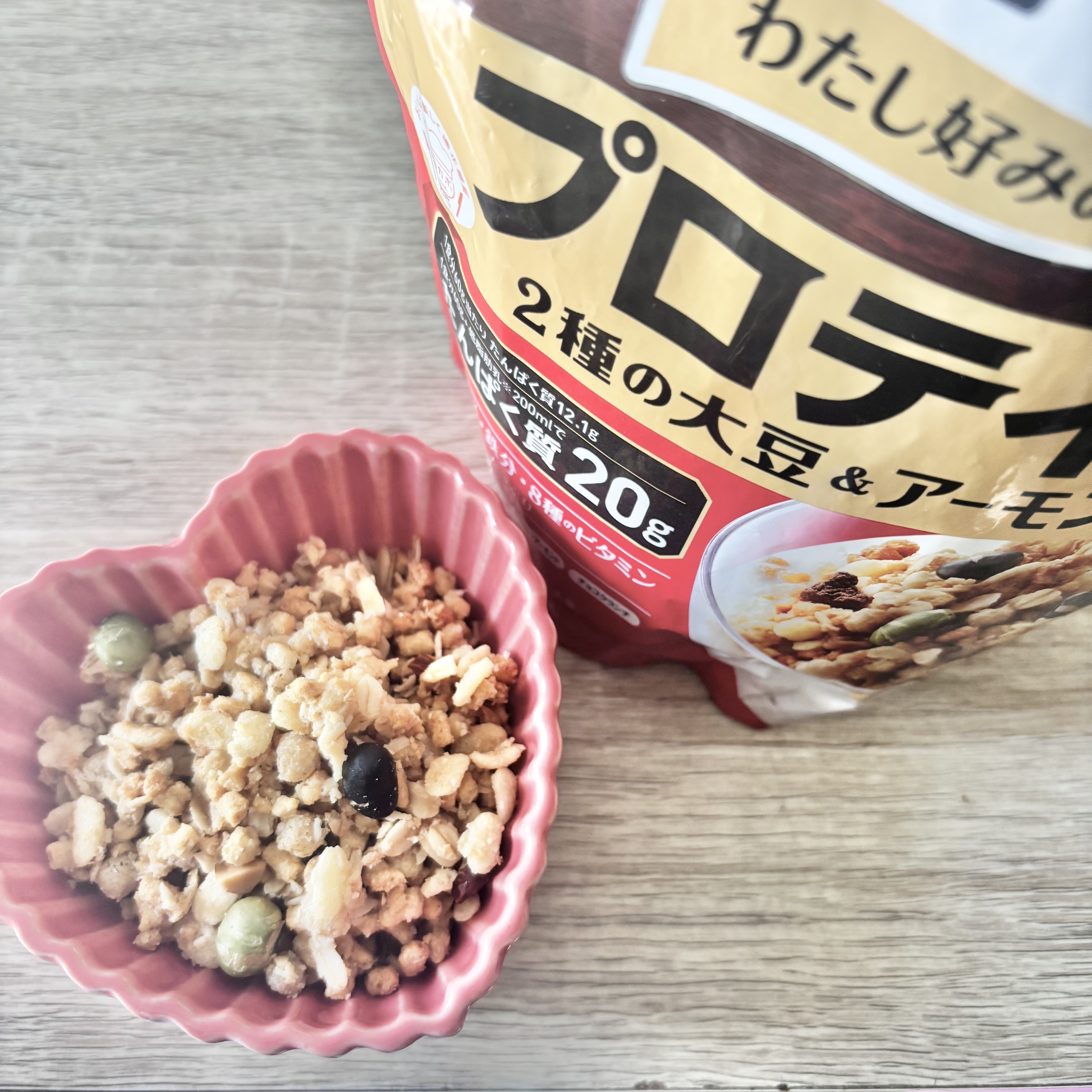 マイグラ プロテイン 2種の大豆＆アーモンド/カルビー/グラノーラを使ったクチコミ（1枚目）