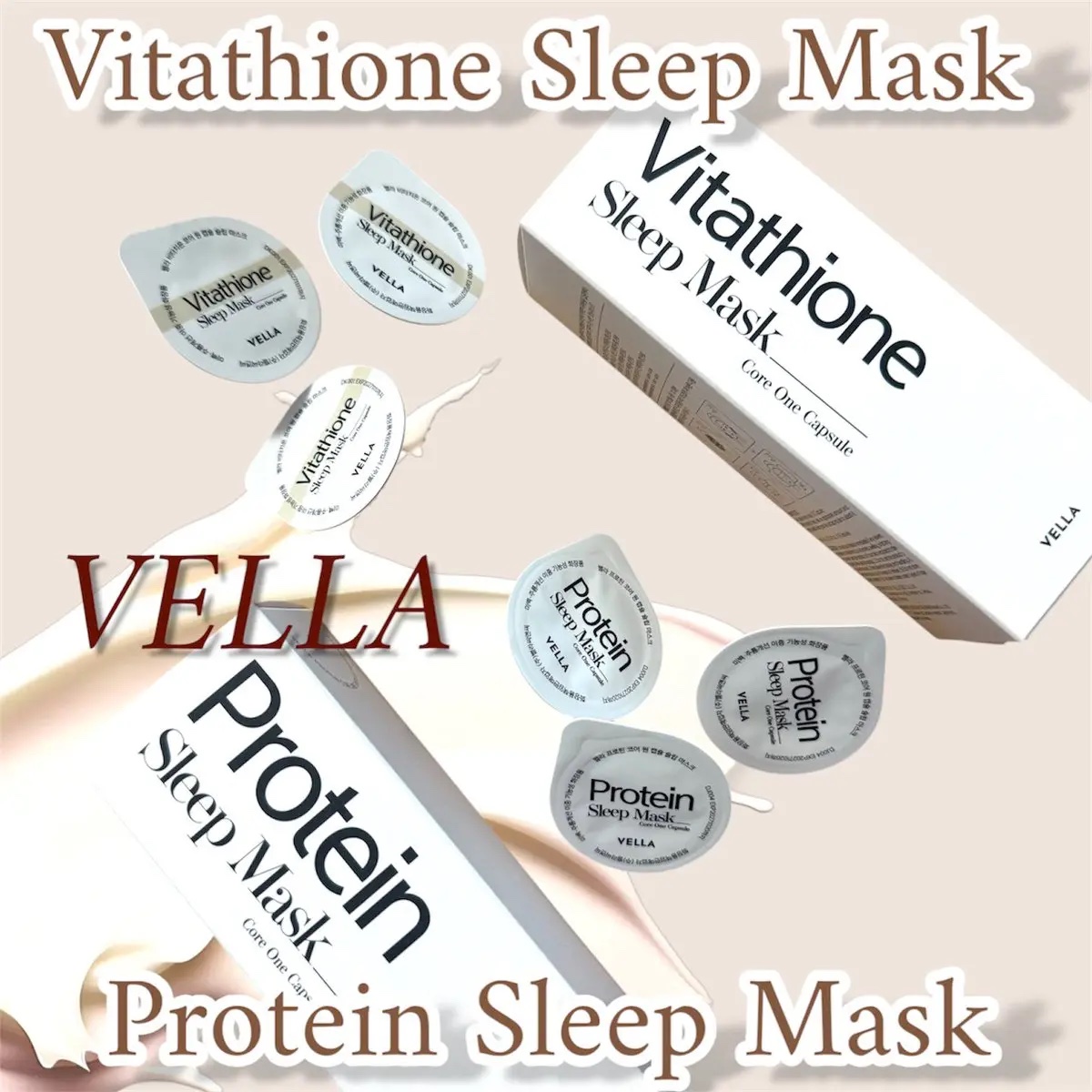 ビタチオンコアワンスリープマスク/VELLA/フェイスクリームを使ったクチコミ（1枚目）
