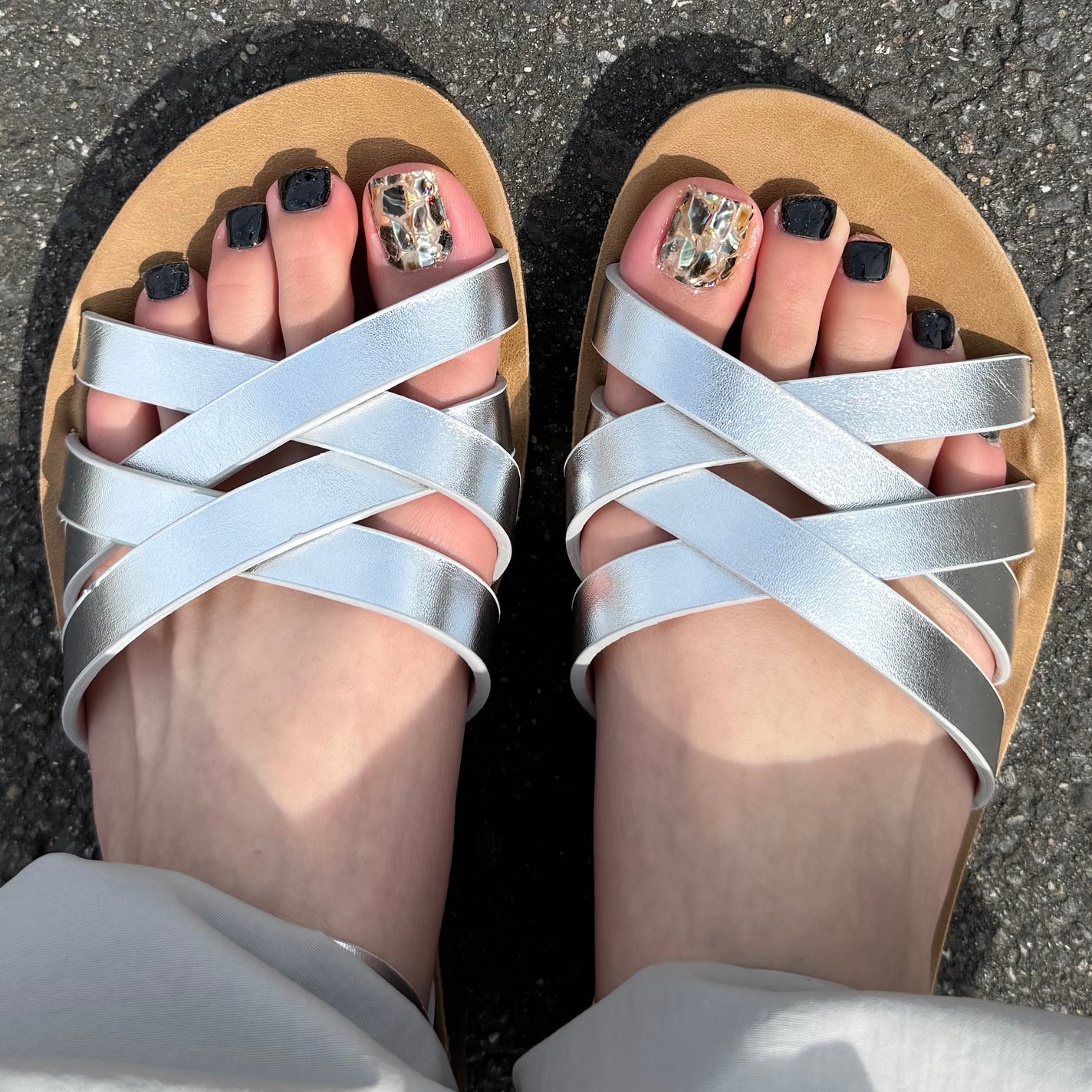 セミキュアジェルネイル(ペディキュア)/ohora/ネイルシールを使ったクチコミ(1枚目)