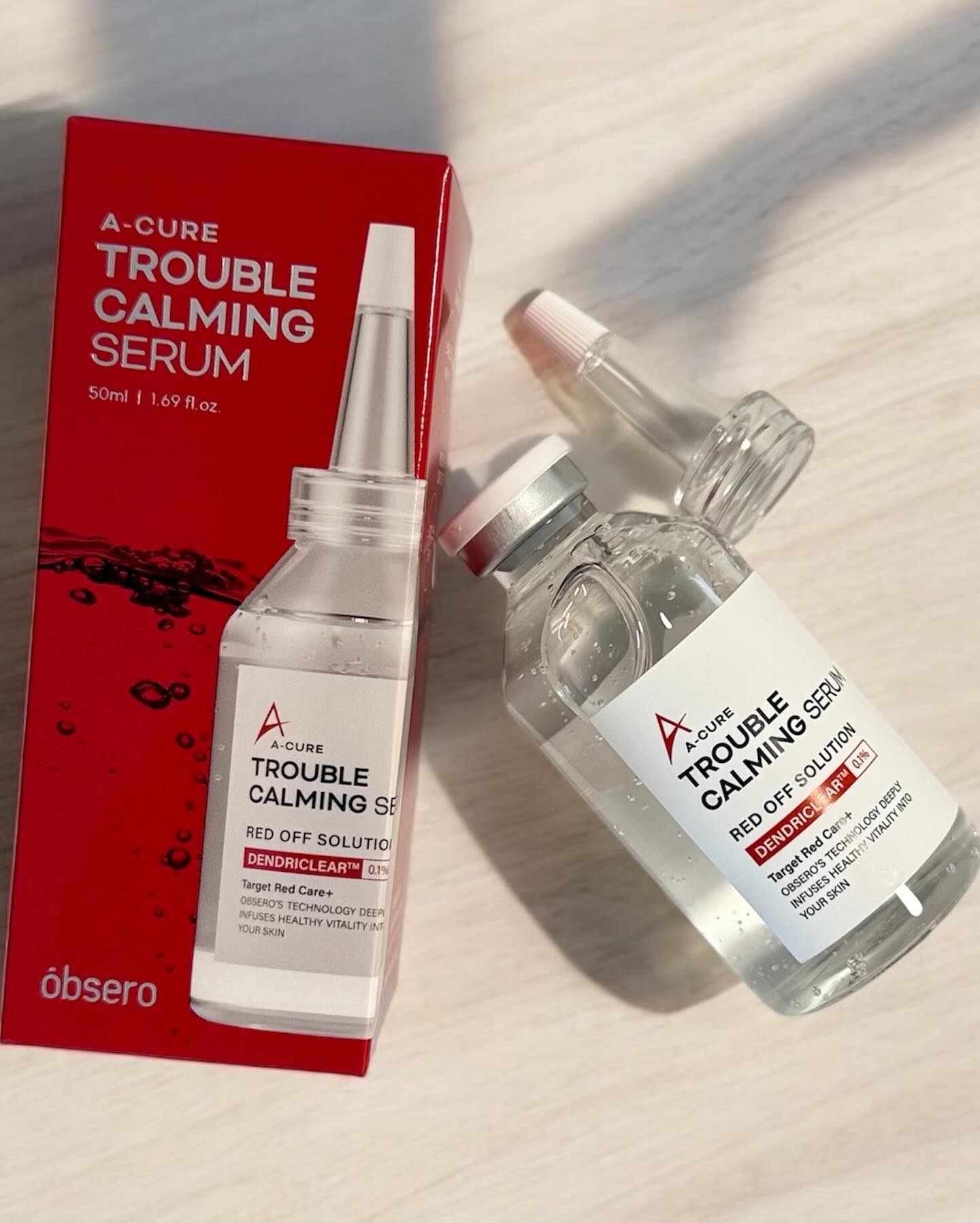 エーキュアトラブルカーミングセラム/obsero/美容液を使ったクチコミ（2枚目）