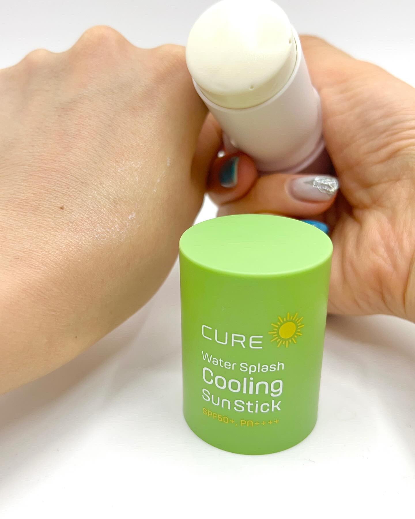 ウォータースプラッシュクーリングサンスティック/Cure/日焼け止めスティックを使ったクチコミ（3枚目）