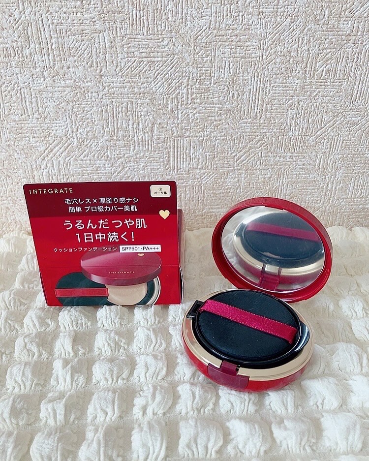 インテグレート プロフィニッシュクッション/インテグレート/クッションファンデーションを使ったクチコミ（2枚目）