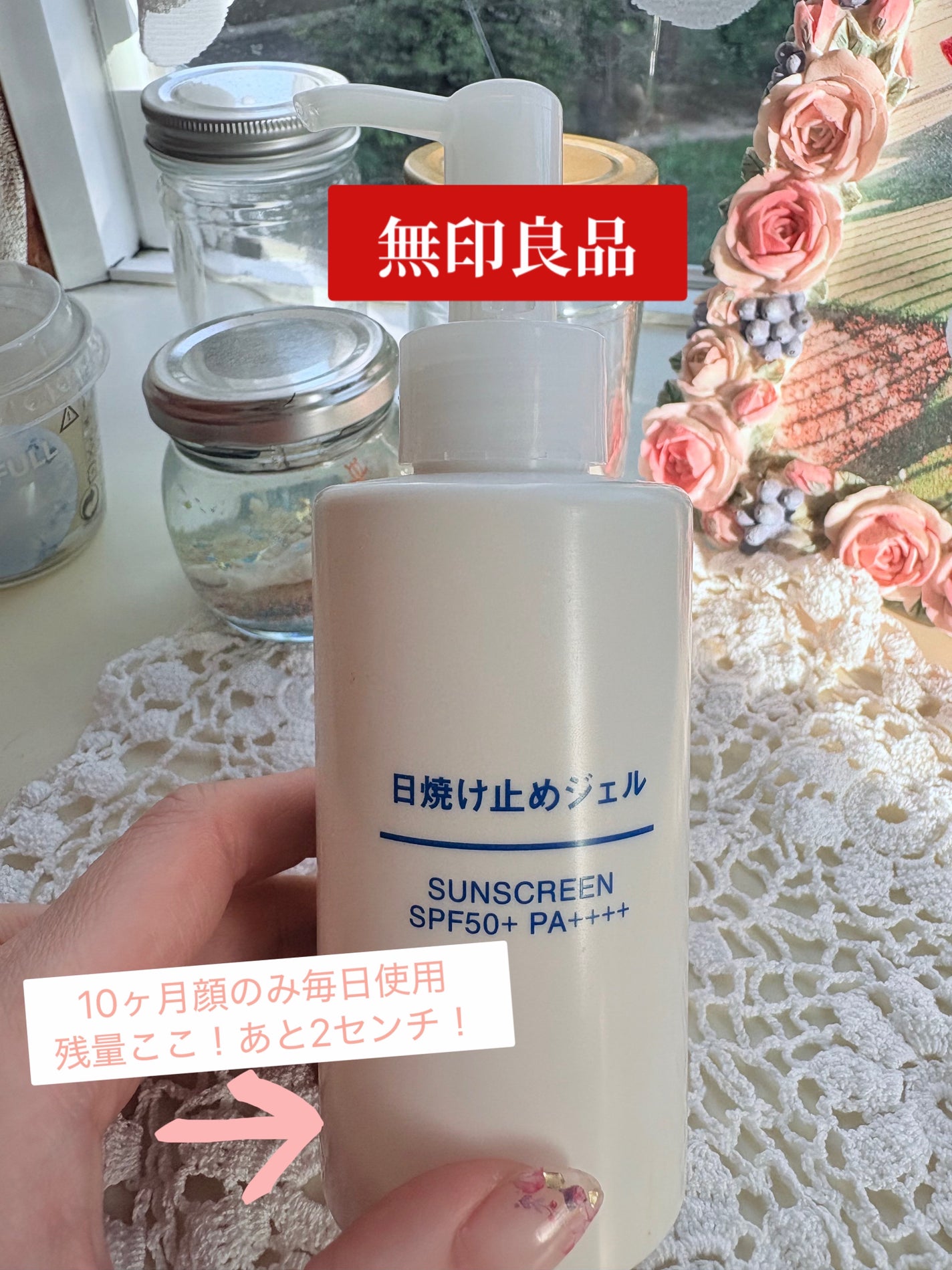 日焼け止めジェル SPF50+/無印良品/日焼け止めジェルを使ったクチコミ(1枚目)