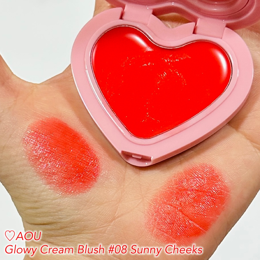 GLOWY CREAM BLUSH 08 Sunny Cheeks/AOU/ジェル・クリームチークを使ったクチコミ（1枚目）
