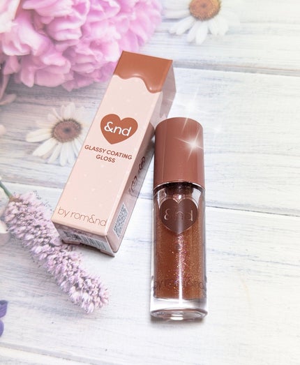 グラッシーコーティンググロス VD02 ココキャラメル/&nd by rom&nd/リップグロスの画像