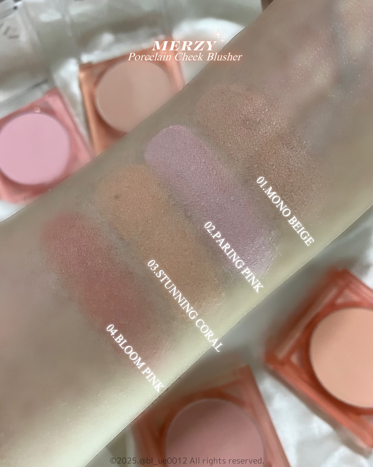 ぶる♥ on LIPS 「ふんわり淡めチーク🤍✧MERZYポーセリンチークブラッシャー0..」(5枚目)