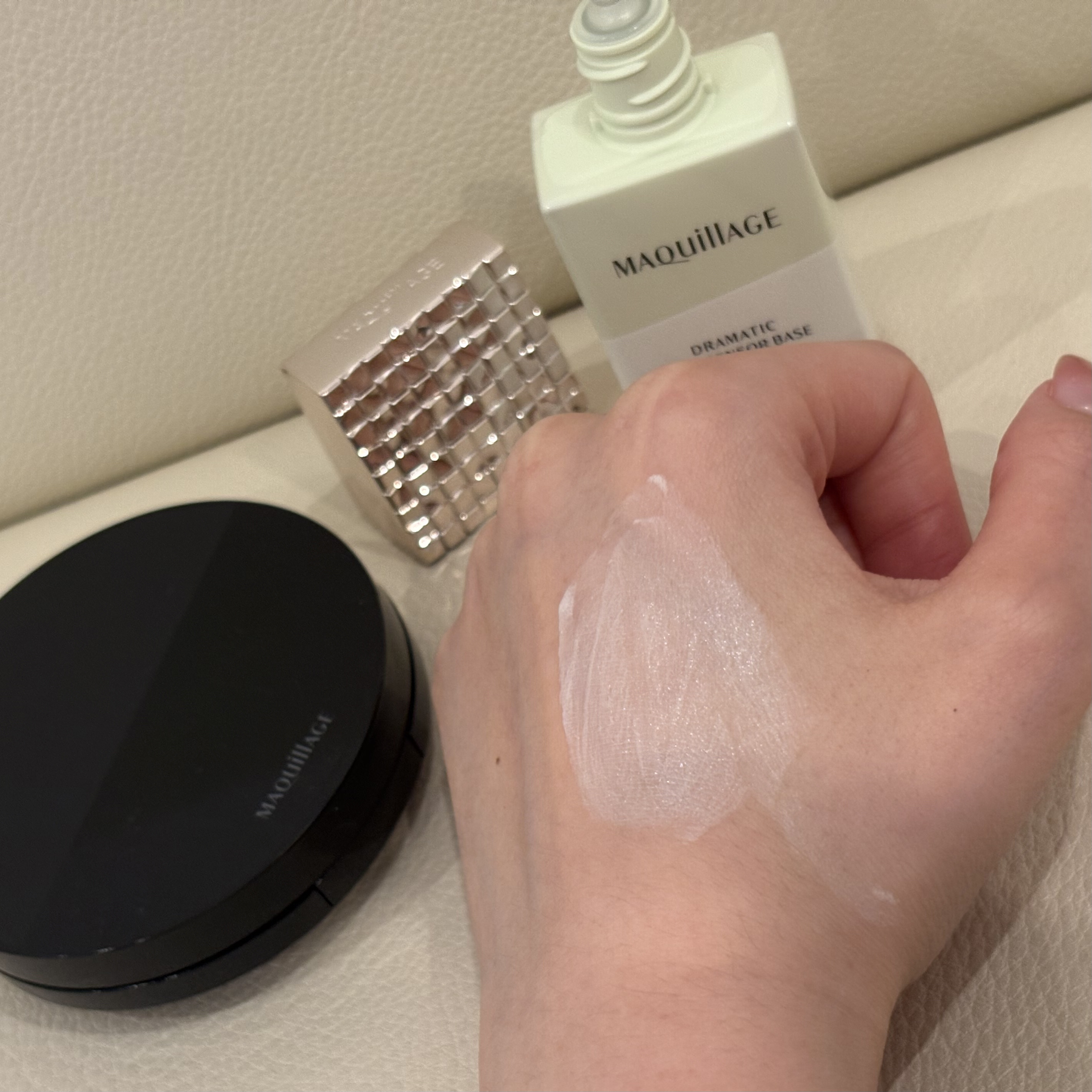 ドラマティックエッセンスクッション グロウ/マキアージュ/クッションファンデーションを使ったクチコミ（3枚目）