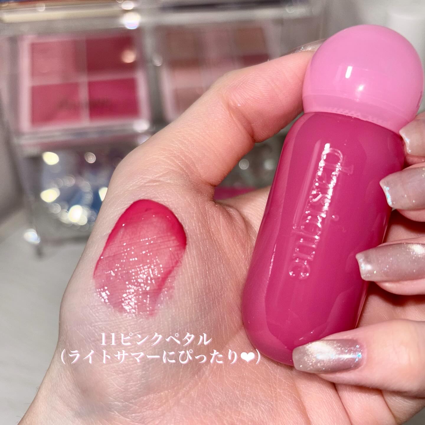 ジューシーデューイグロウティント 12 ディッピングベリー/dasique/リップティントを使ったクチコミ（3枚目）