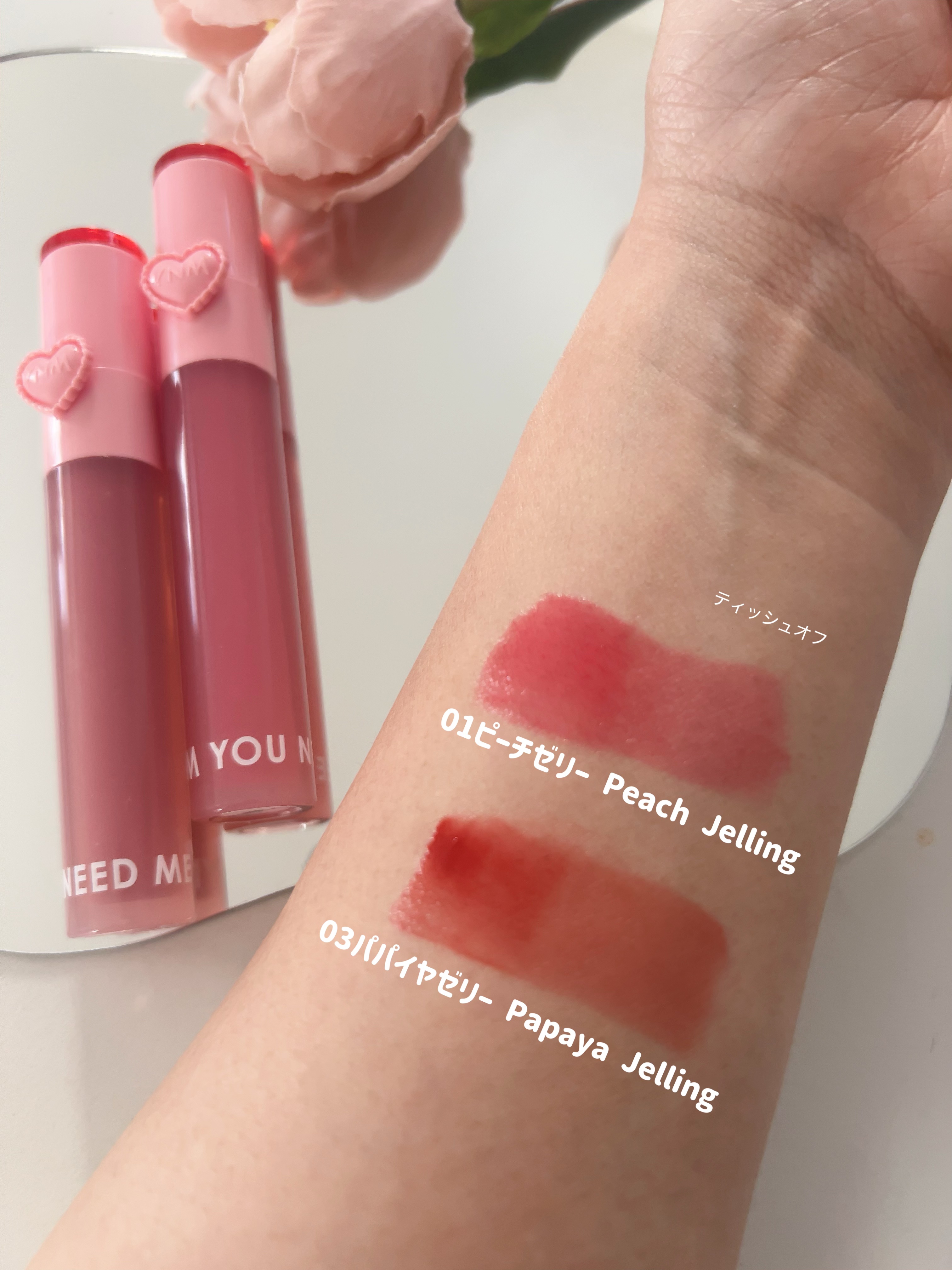 ハートゼリングティント/YNM/リップティントを使ったクチコミ（3枚目）
