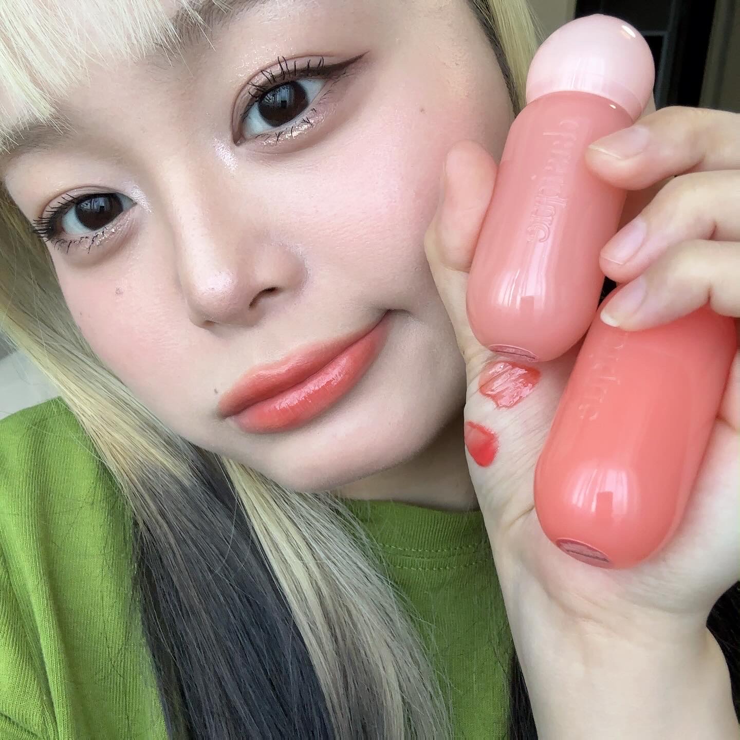 ジューシーデューイグロウティント/dasique/リップティントを使ったクチコミ（2枚目）