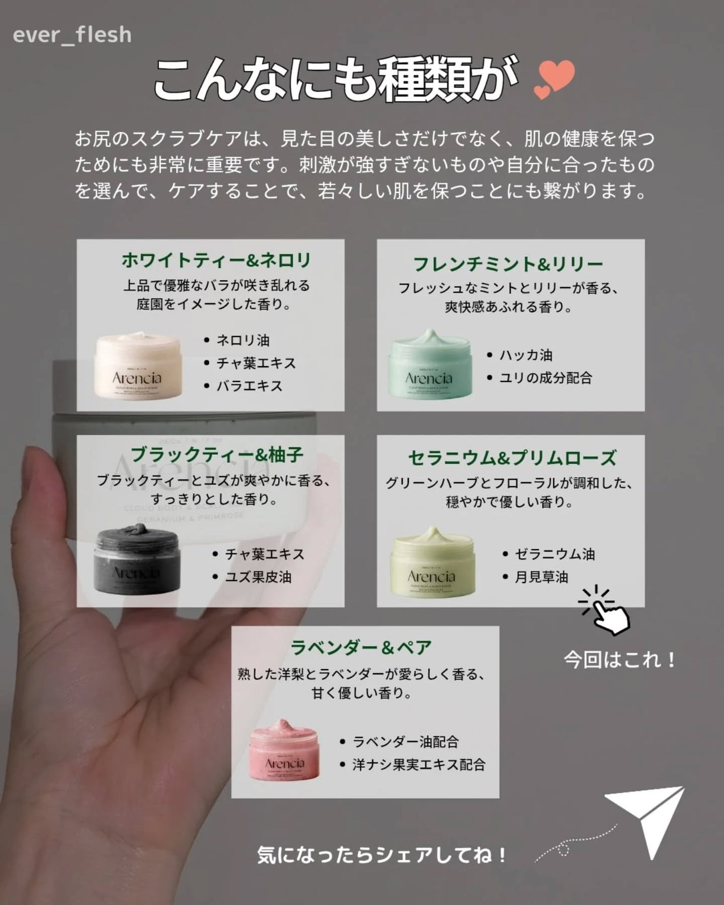 フレッシュクラウドスクラブ ゼラニウム&プリムローズ/アレンシア/ボディスクラブを使ったクチコミ(4枚目)