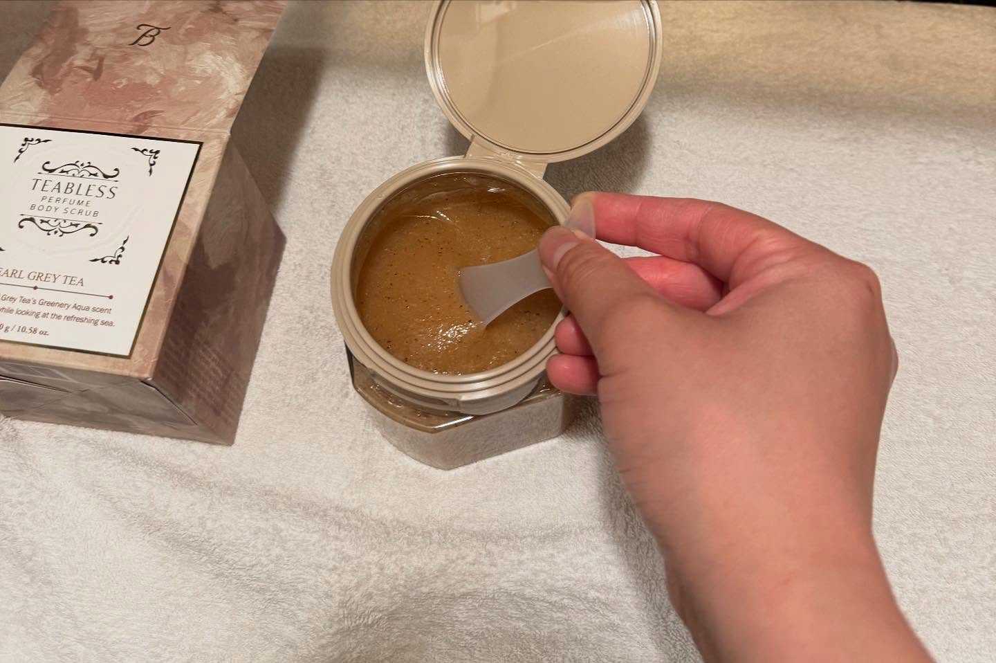 アールグレイティージャム ボディスクラブ/TEABLESS/ボディスクラブを使ったクチコミ（1枚目）