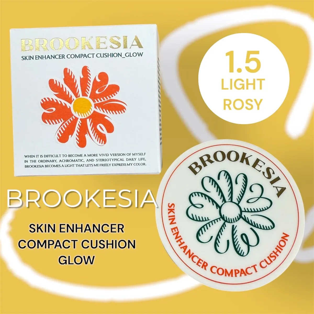 スキンエンハンサー コンパクトクッション（グロー) #1.5 ライトロジー/BROOKESIA/クッションファンデーションを使ったクチコミ（1枚目）