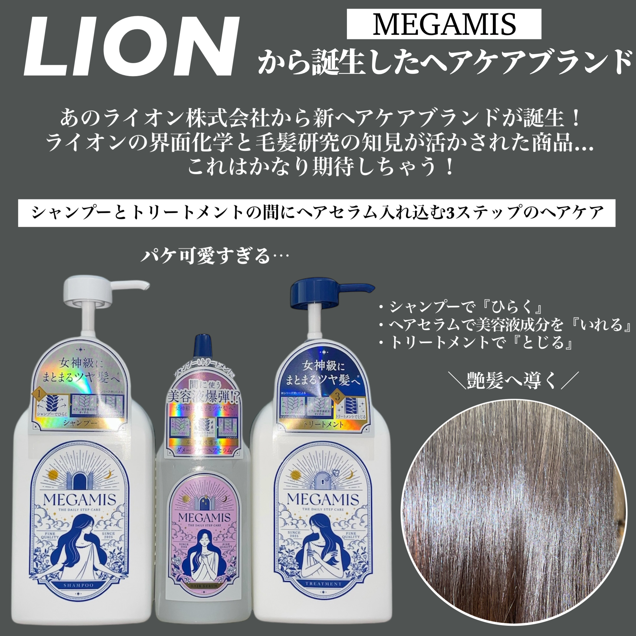 MEGAMIS ヘアセラム/MEGAMIS/洗い流すヘアトリートメントを使ったクチコミ（2枚目）