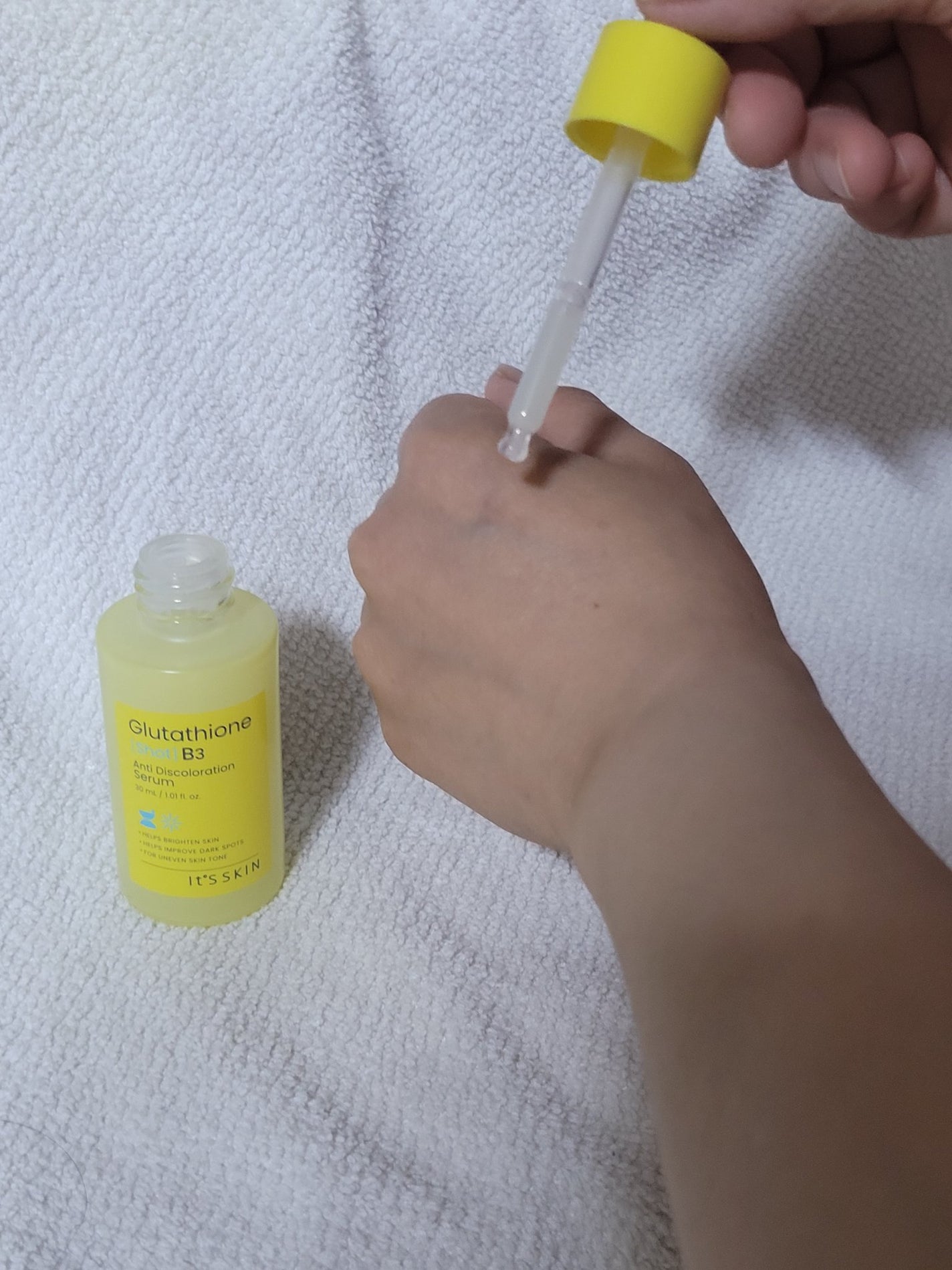 グルタチオンショットB3シミ跡セラム/It's skin/美容液を使ったクチコミ(2枚目)