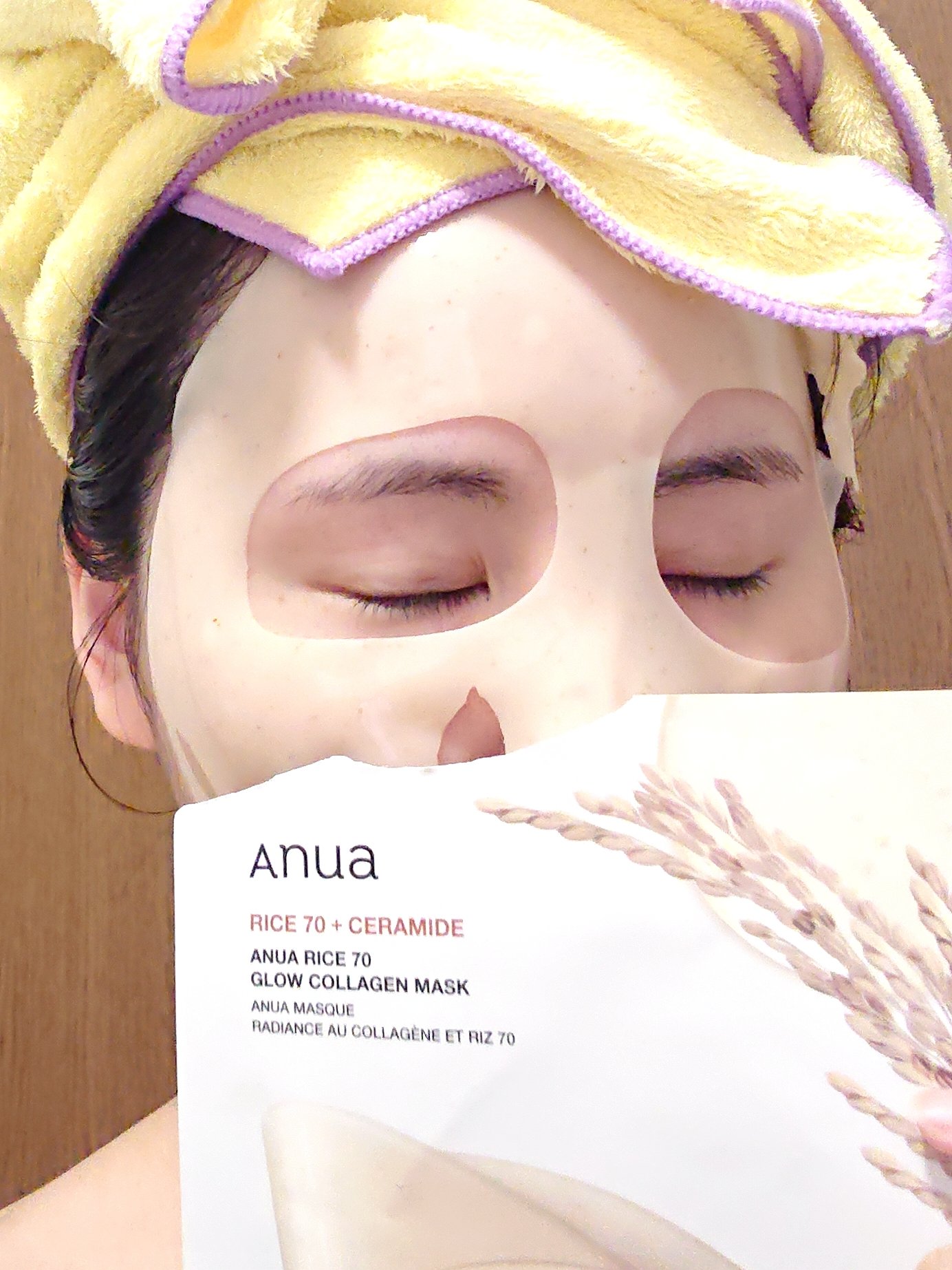 暑さを感じてくるとパック選びが少し難しく感じます😥こちらはベタ付きにくくて🙆‍♀️

Anua(アヌア)
✨『コラーゲンマスクパック』✨

３種 (ドクダミ/桃🍑/ライス🌾)の成分とコラーゲンをパックに詰め込んだゲルシートで、肌に潤