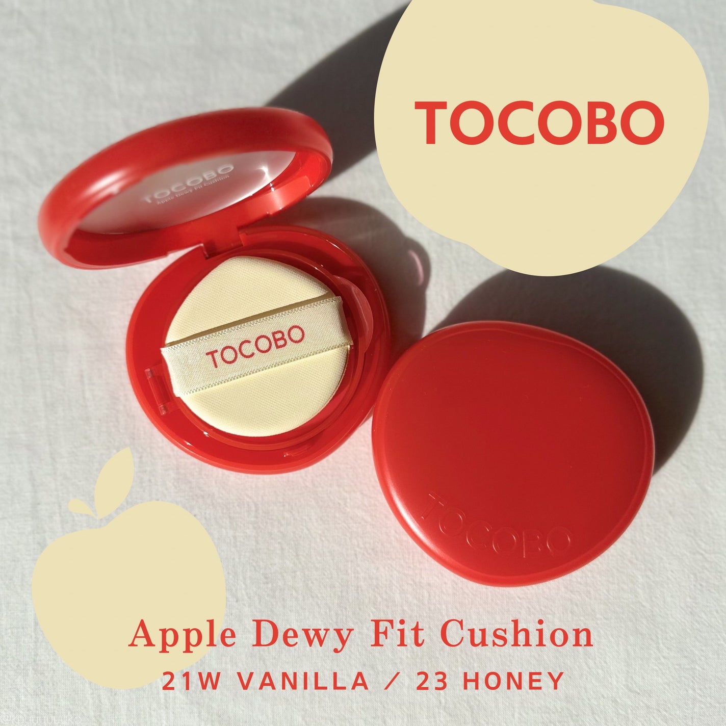 アップルデューイフィットクッションファンデーション/TOCOBO/クッションファンデーションを使ったクチコミ(1枚目)