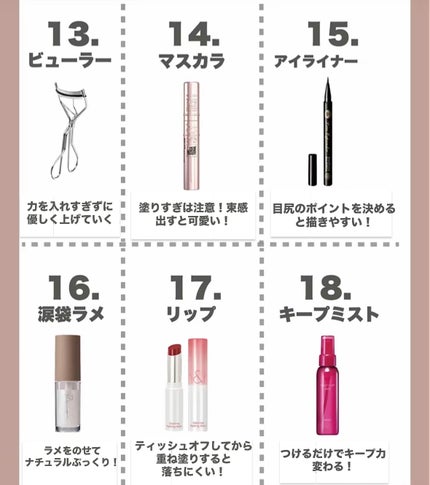 りの on LIPS 「初心者さん必須!メイクの順番!ちょっとしたコツも書いてあるので..」(4枚目)