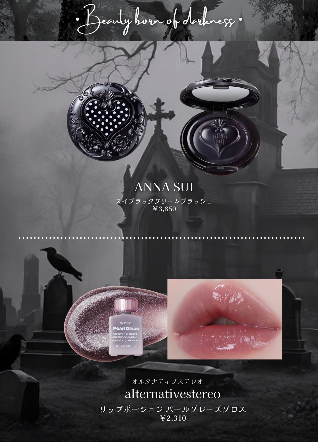 ANNA SUI ヘアー ブラッシュのクチコミ「マレフィセントイメージ⛓🖤
ヴィラン風ダークコスメまとめ

୨୧┈┈┈┈┈┈┈┈┈┈┈┈┈୨୧.....」（2枚目）