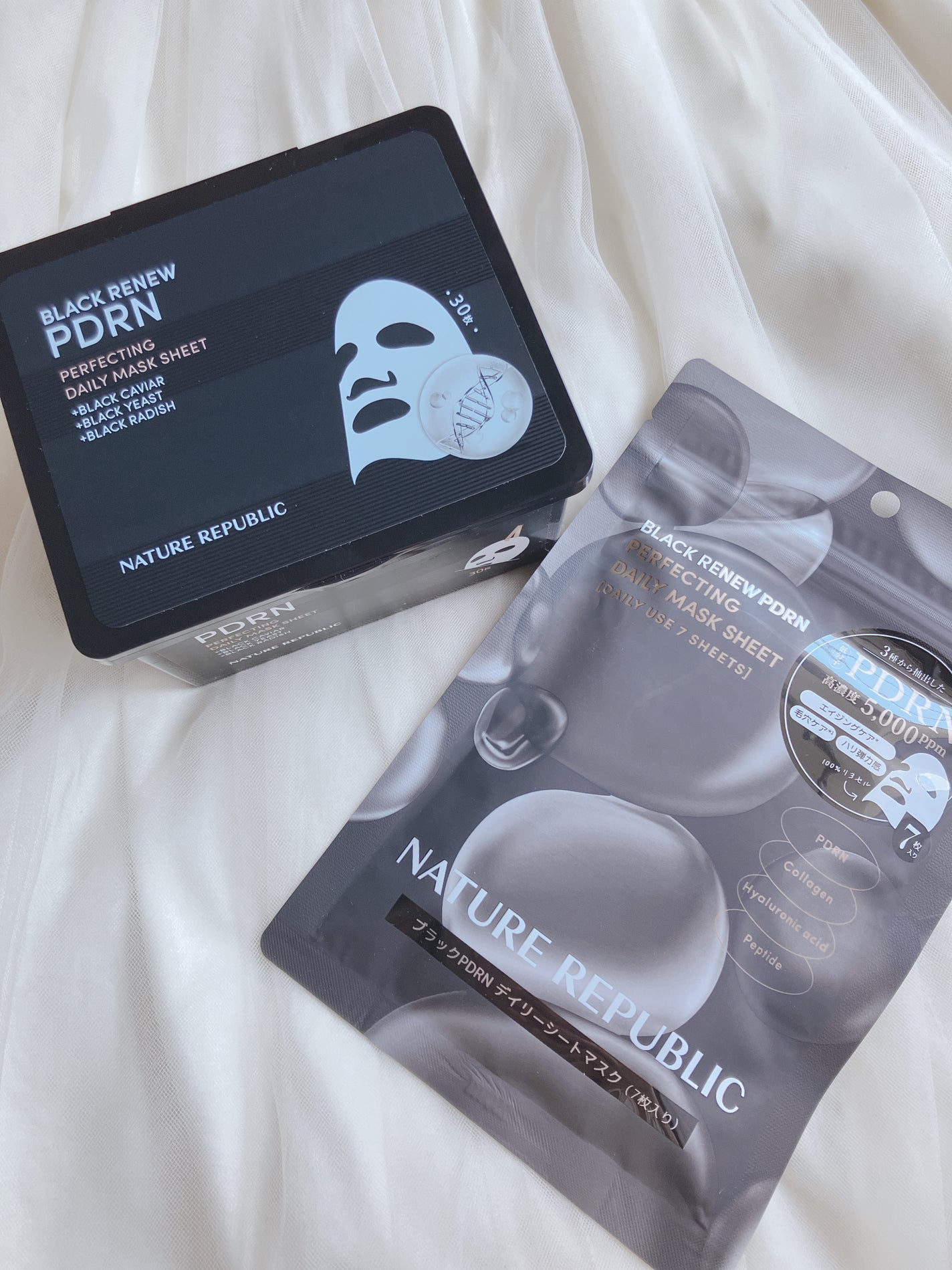 ブラックPDRN デイリーシートマスク/ネイチャーリパブリック/シートマスク・パックを使ったクチコミ(1枚目)