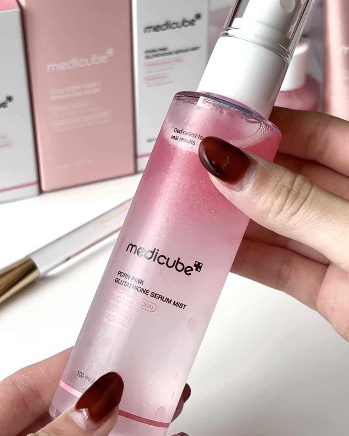 PDRNピンクセラムミスト/MEDICUBE/美容液を使ったクチコミ（3枚目）