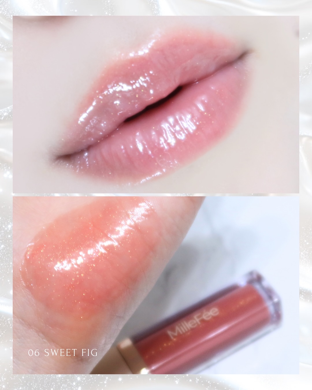 グラマラスリッププランパー 08 ミルクティーローズ/MilleFée/リッププランパーを使ったクチコミ（3枚目）