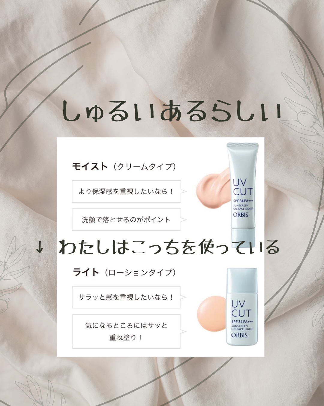 サンスクリーン(R)オンフェイス ライト/オルビス/日焼け止めローションを使ったクチコミ（3枚目）