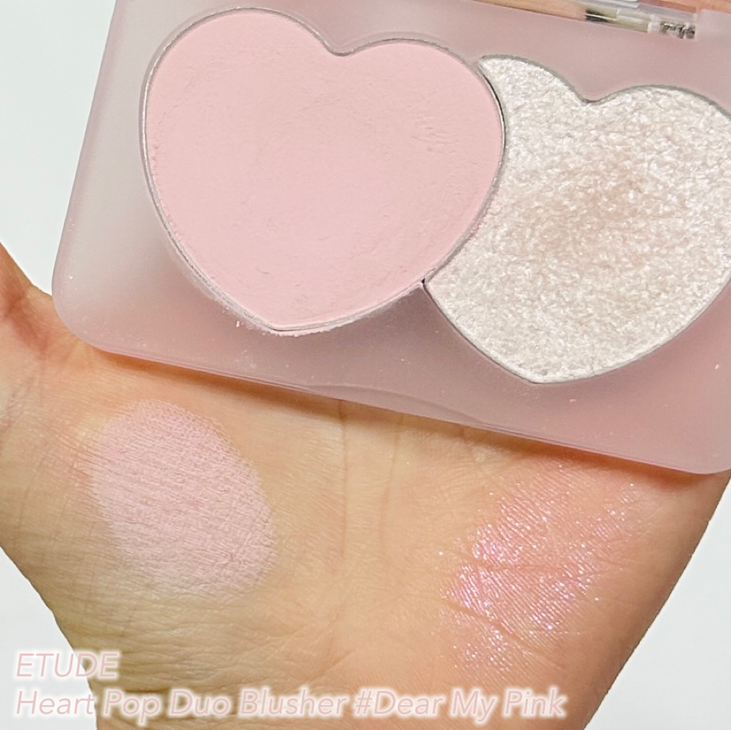 ハートポップデュオブラッシャー/ETUDE/パウダーチークを使ったクチコミ（2枚目）