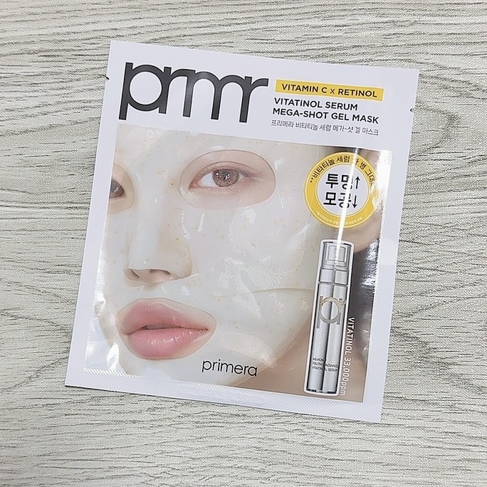 ビタチノールセラム メガショット ゲルマスク/primera/シートマスク・パックを使ったクチコミ（1枚目）