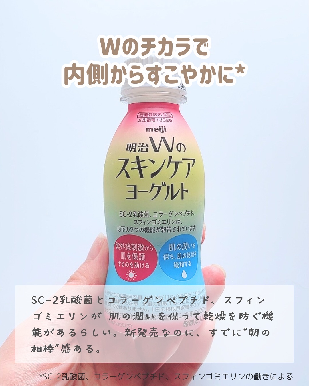 明治Ｗのスキンケアヨーグルト/明治/飲むヨーグルトを使ったクチコミ（2枚目）