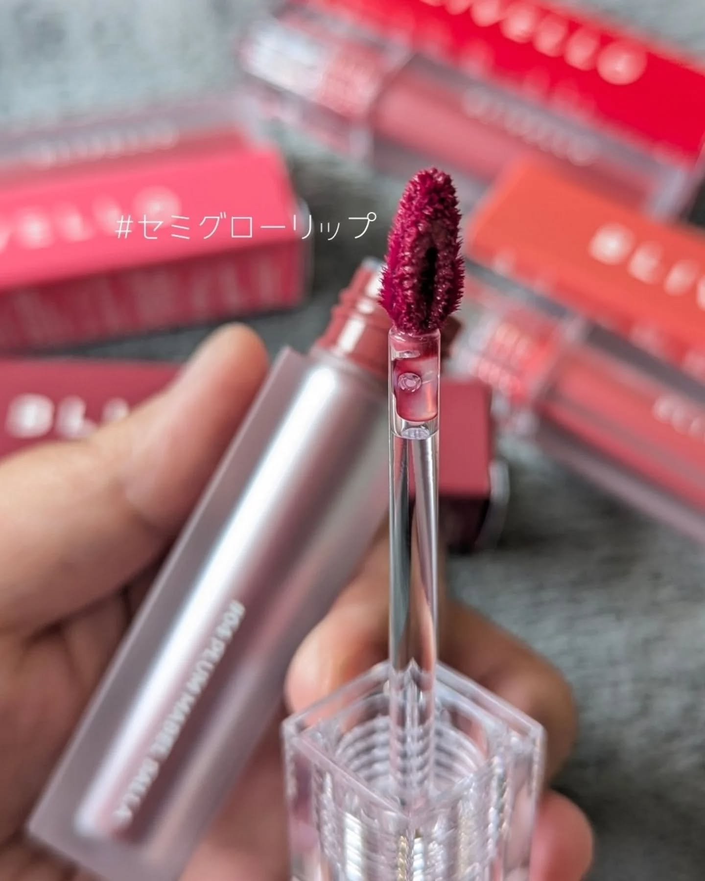 ピンクソルトグロウウォーターティント/BLIVELLO/リップティントを使ったクチコミ（2枚目）