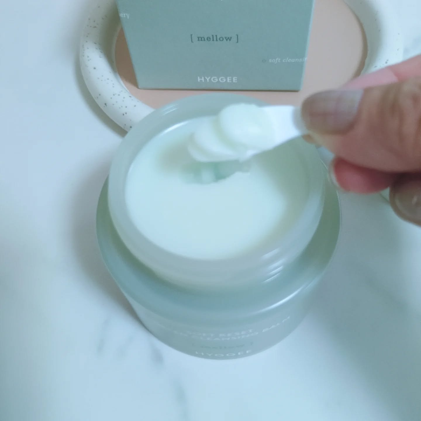 ソフトリセットグリーンクレンジングバーム/HYGGEE/クレンジングバームを使ったクチコミ（3枚目）