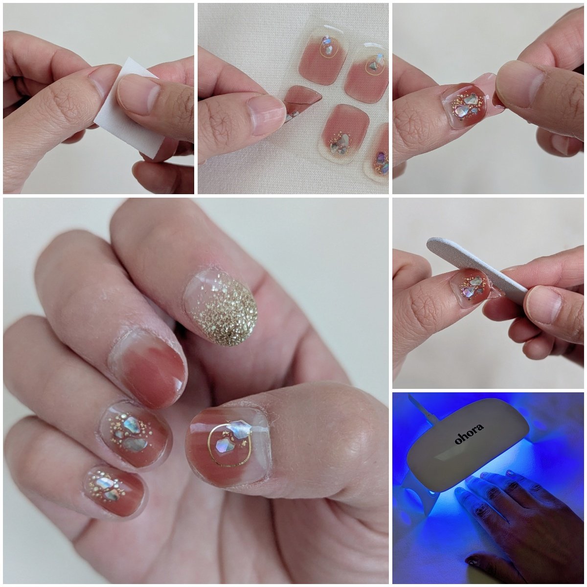 セミキュアジェルネイル（ハンド）/ohora/ネイルシールを使ったクチコミ（2枚目）
