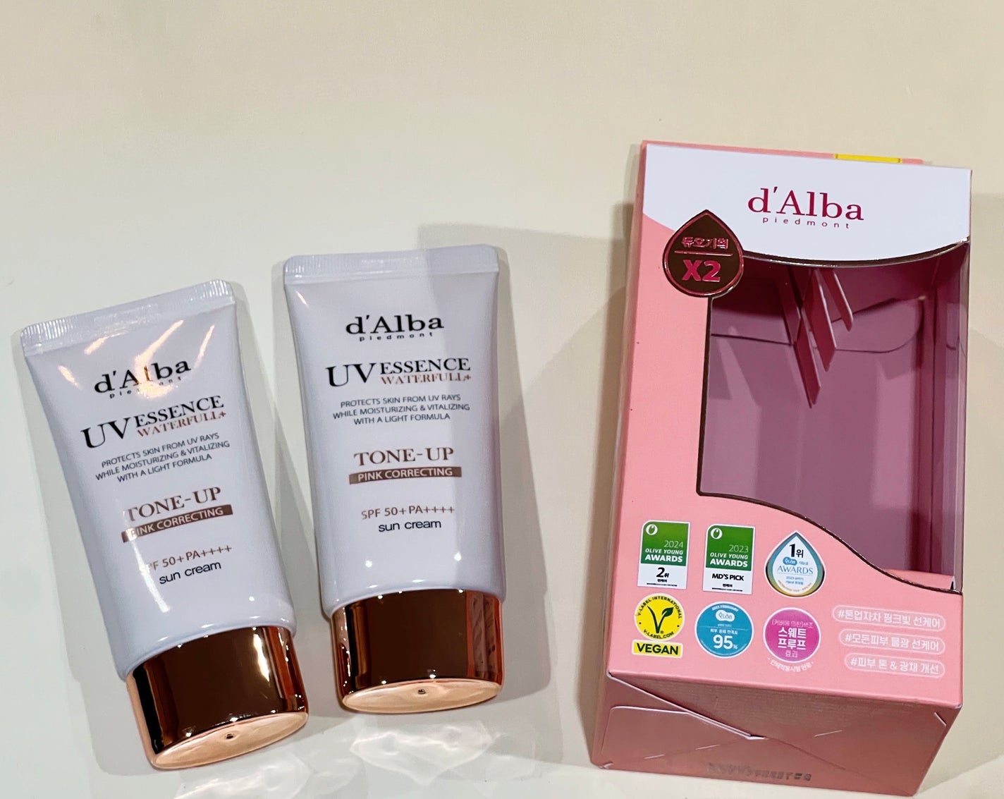 ウォータフルトーンアップサンクリーム/ダルバ/日焼け止めクリームを使ったクチコミ(1枚目)