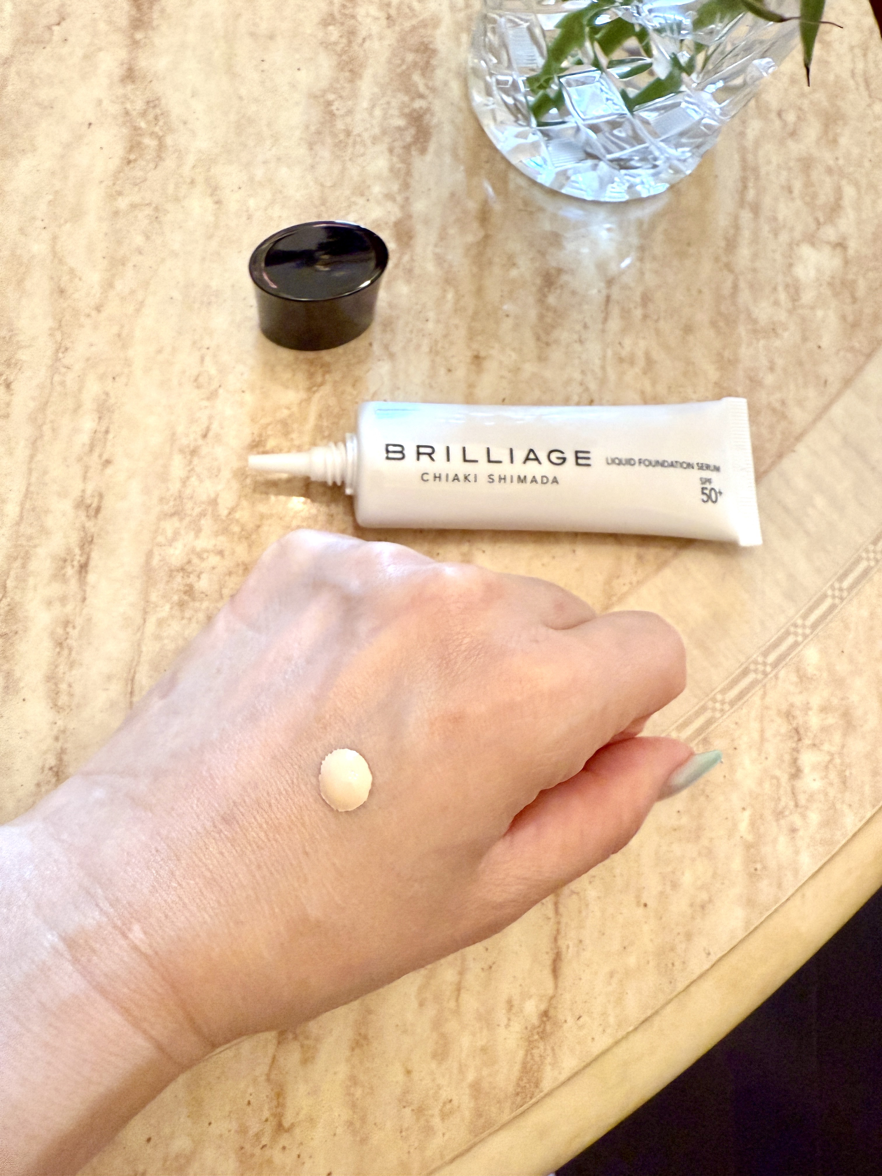 リキッドファンデーション セラム フィッティング グロウ 20/ブリリアージュ/リキッドファンデーションを使ったクチコミ（3枚目）