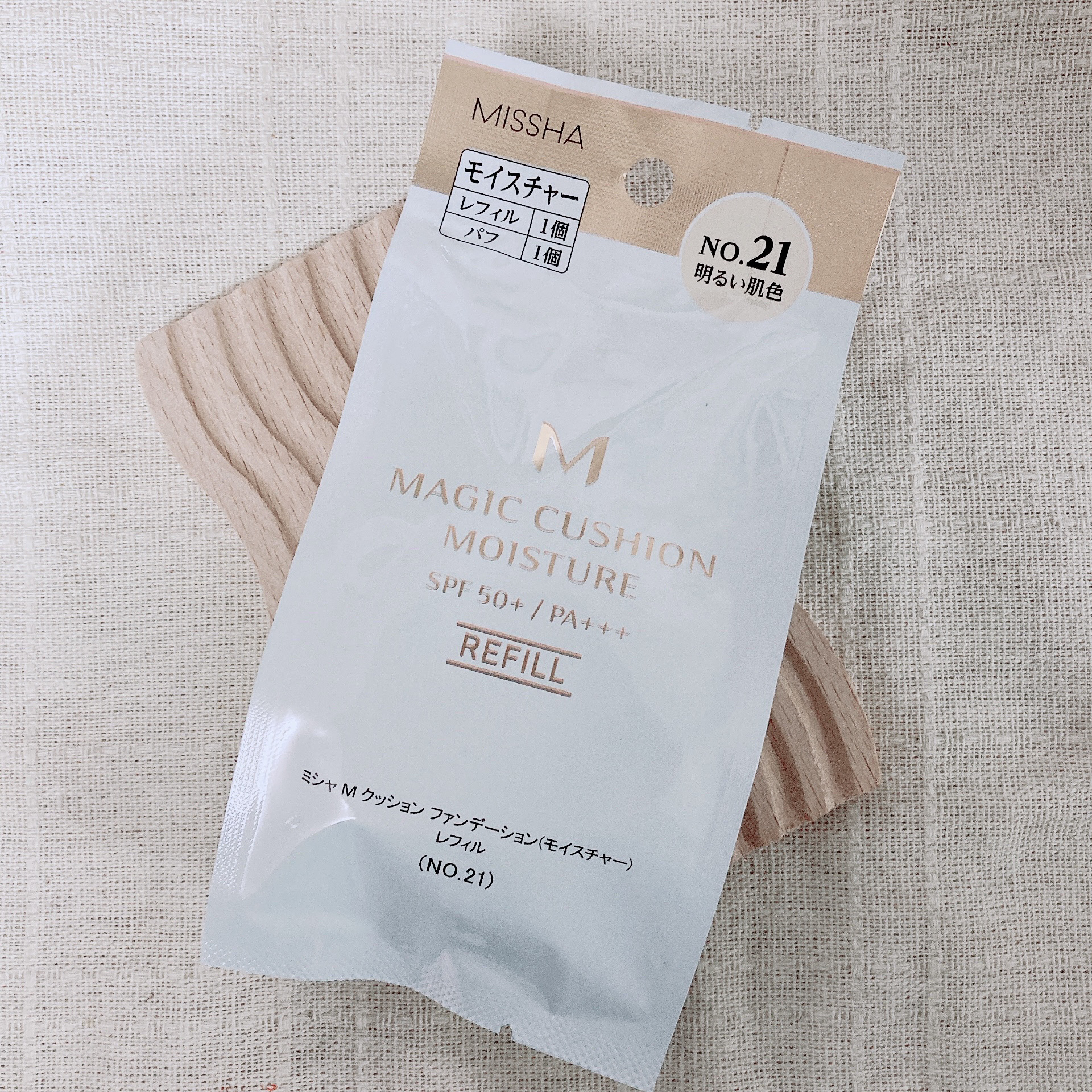 M クッション ファンデーション(モイスチャー)/MISSHA/クッションファンデーションを使ったクチコミ（1枚目）