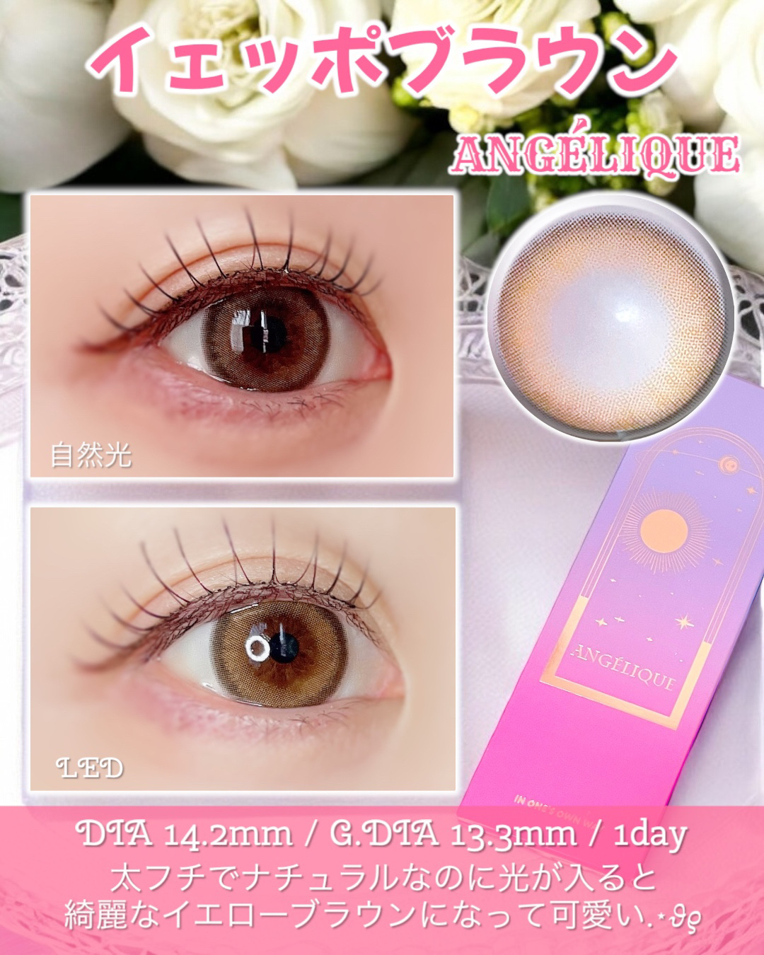 ANGÉLIQUE 1day/ANGÉLIQUE/ワンデー（１DAY）カラコンを使ったクチコミ（2枚目）