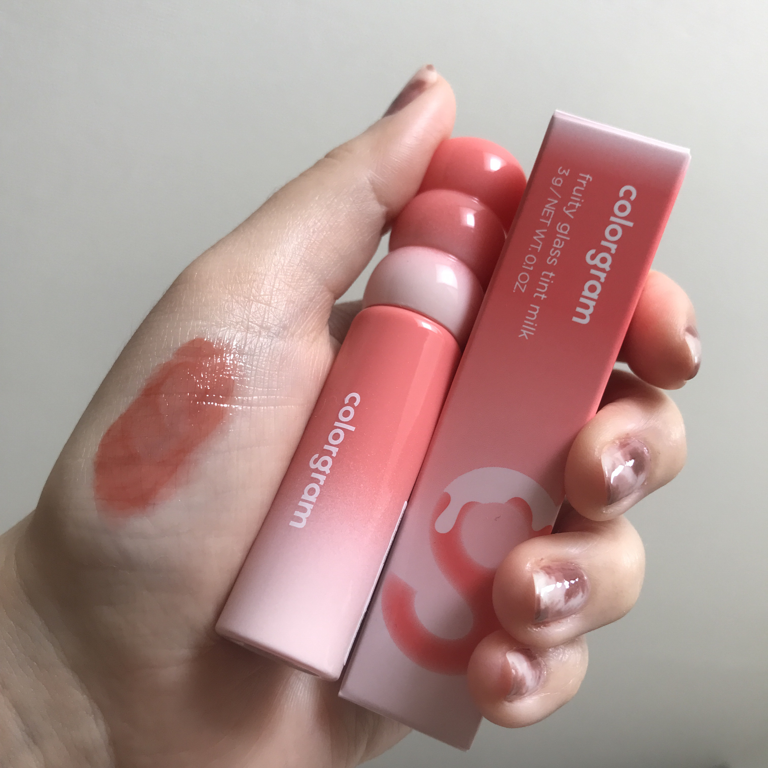 カラーグラム タンフルグラスティントミルク 08 ジョイフルパーシモン/Colorgram/リップティントを使ったクチコミ（1枚目）