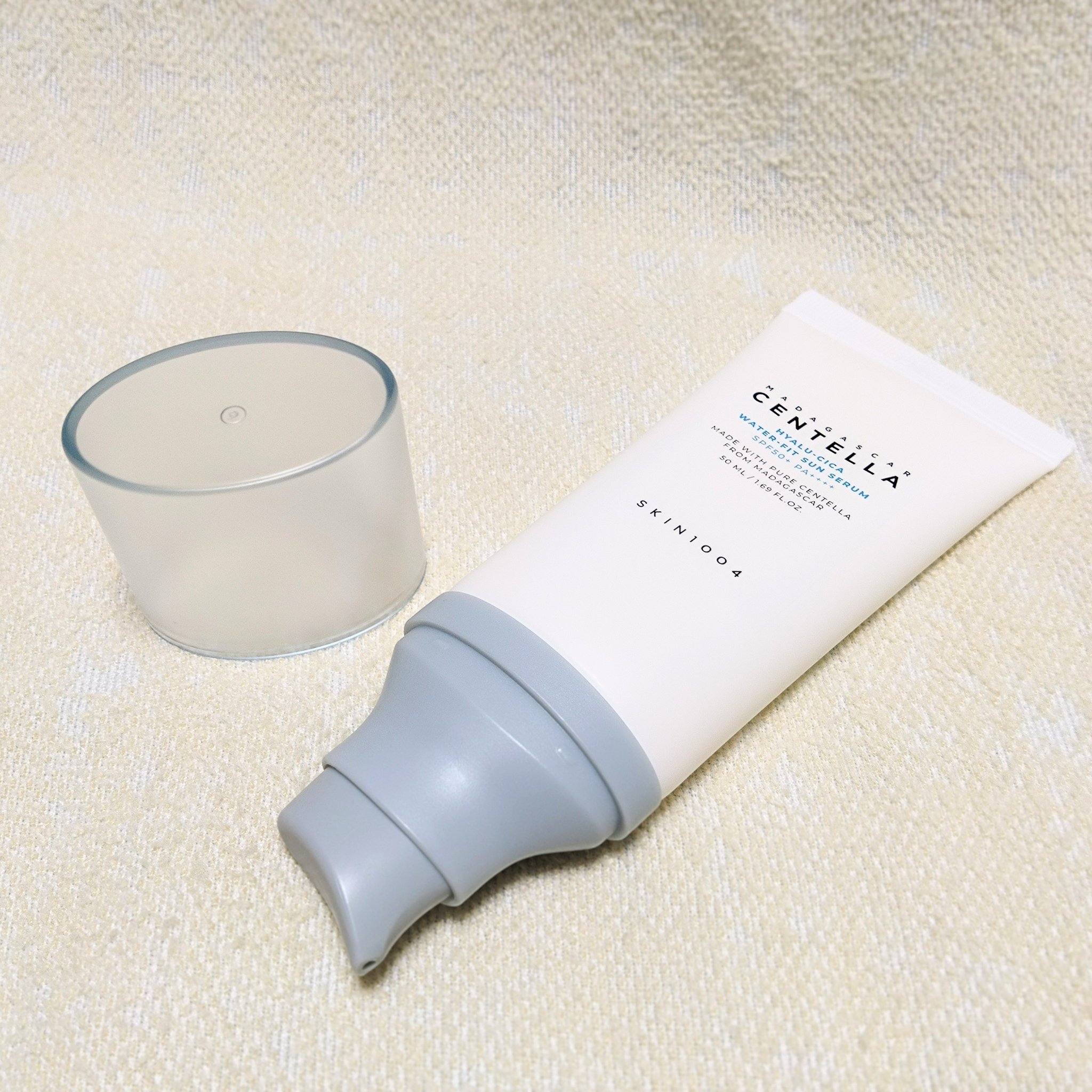 ヒアルーシカ ウォーターフィット サンセラム/SKIN1004/日焼け止めローションを使ったクチコミ（3枚目）