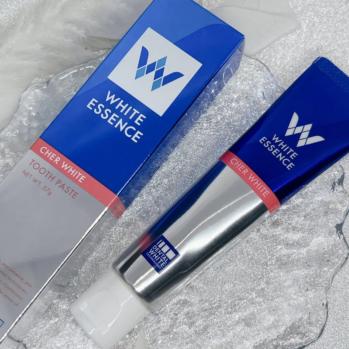 ホワイトエッセンス シェールホワイトのクチコミ「#gifted 🤍︎
by @whiteessence_we 🪥ෆ˚*

👀💭シンプルだけど、.....」（1枚目）