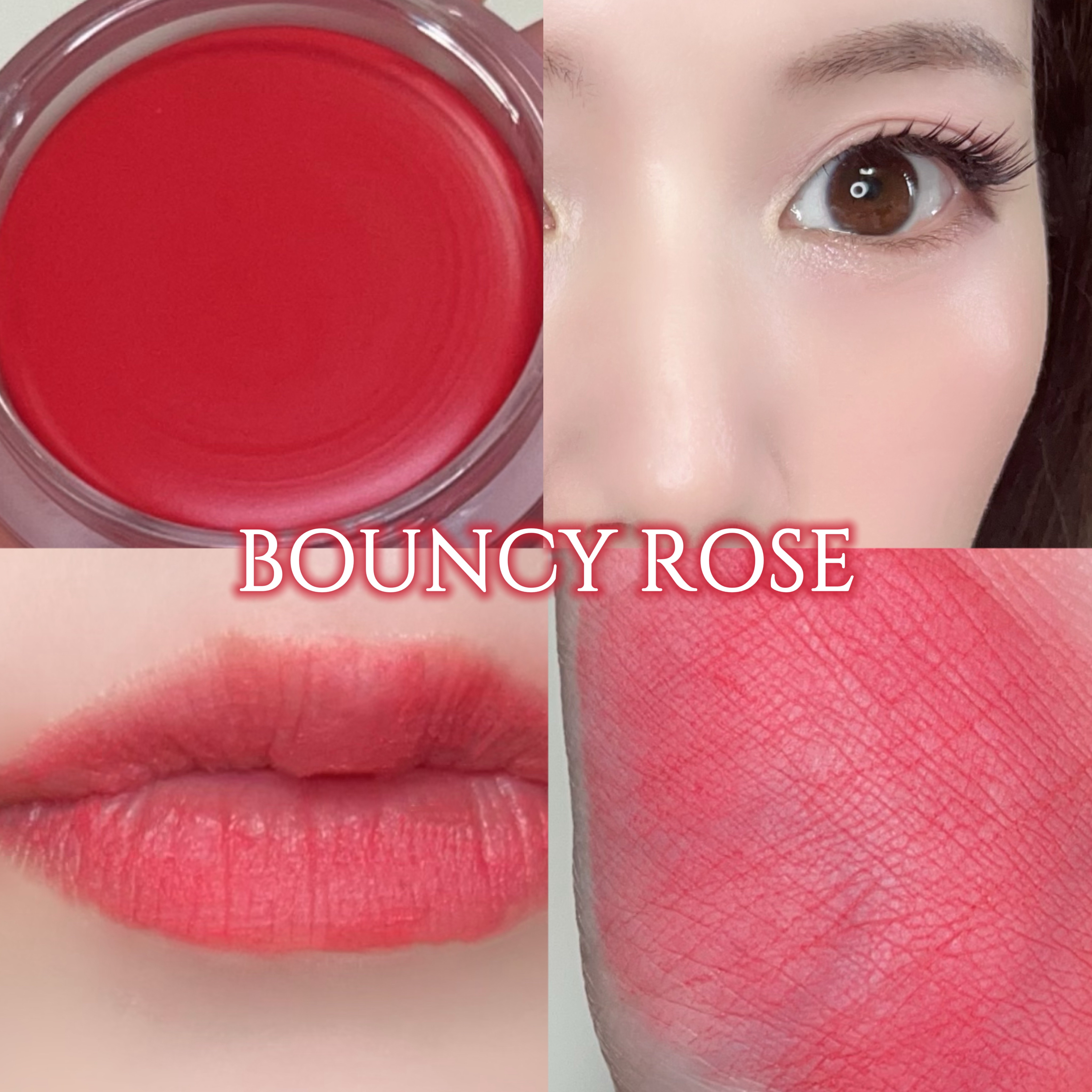 カスタムリップアンドチークシングル M10 バウンシーローズ/Heart Percent/ジェル・クリームチークを使ったクチコミ（3枚目）