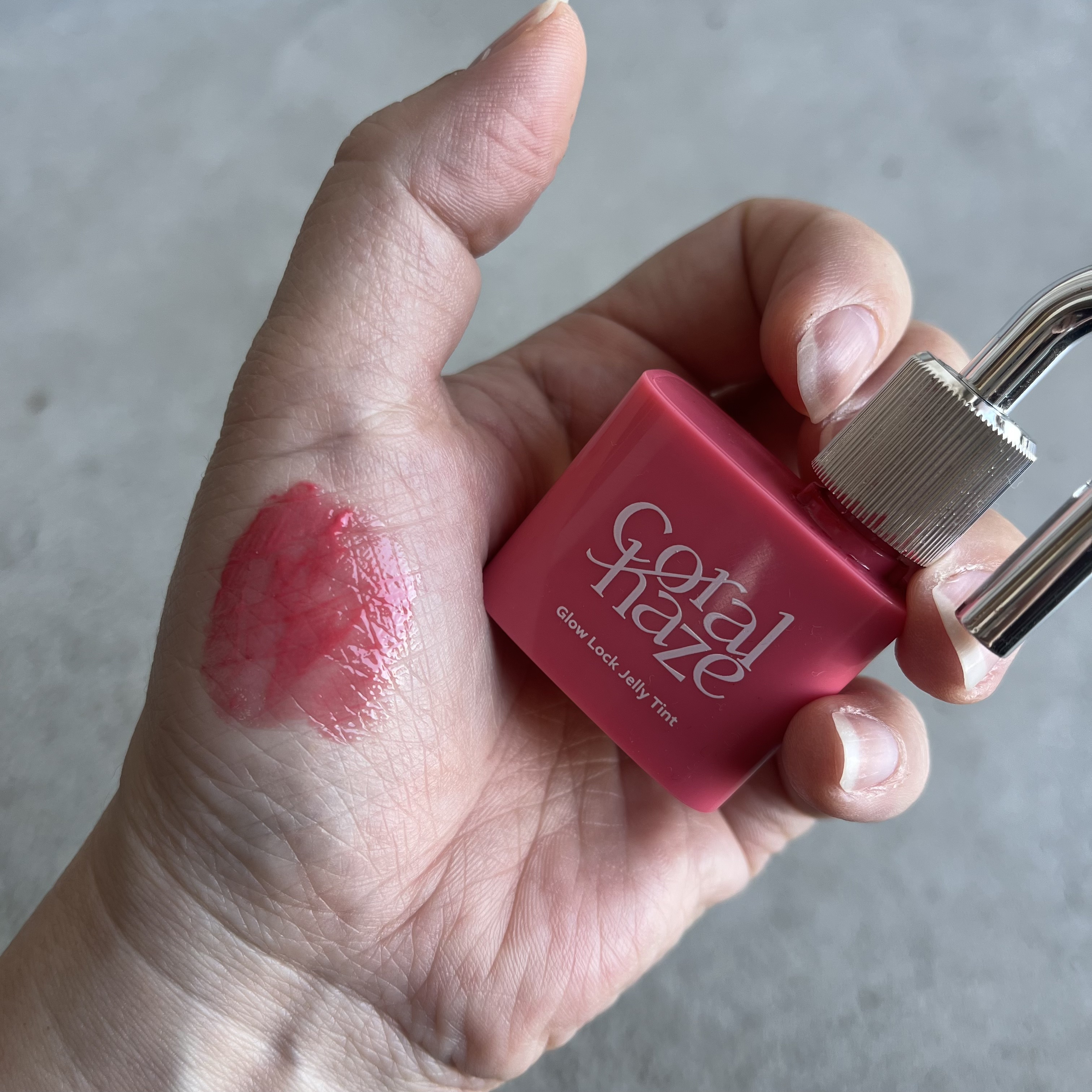 ケア/ティントバームキーリング 03 ヘルシーチェリー/AMUSE/リップグロスを使ったクチコミ（3枚目）