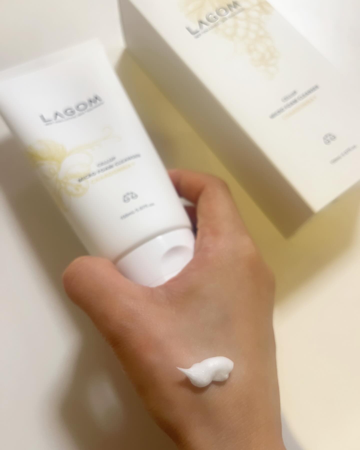 マイクロフォーム クレンザー(夜用洗顔)/LAGOM /クレンジングクリームを使ったクチコミ（2枚目）