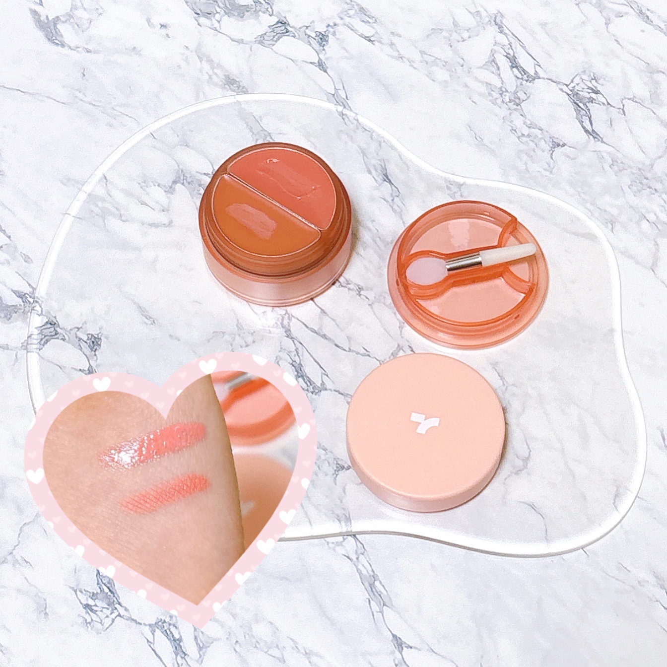 チークトーン リップ＆チーク デュオバーム/TONYMOLY/口紅を使ったクチコミ（3枚目）