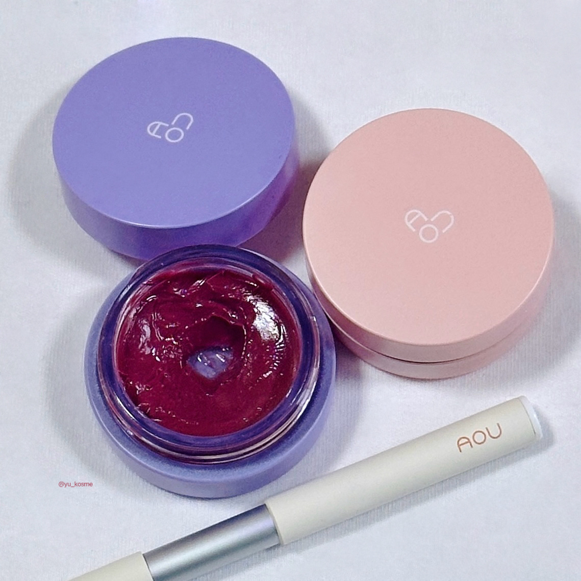 GLOWY TINT BALM/AOU/リップグロスを使ったクチコミ（3枚目）