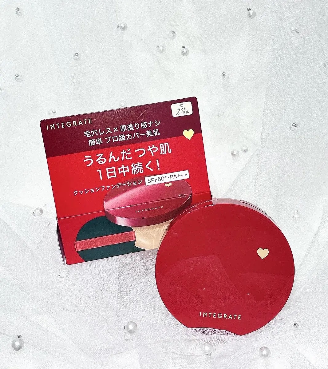 インテグレート プロフィニッシュクッション/インテグレート/クッションファンデーションを使ったクチコミ（1枚目）