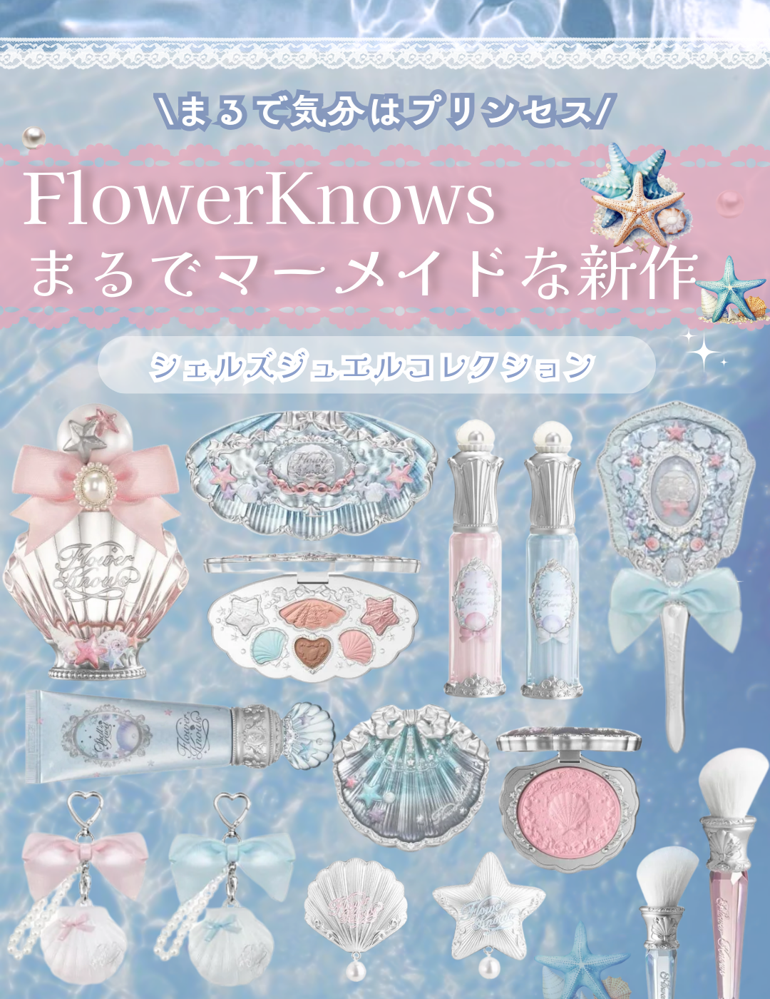 シェルズジュエルコレクション 6色アイシャドウパレット/FlowerKnows/アイシャドウパレットを使ったクチコミ（1枚目）