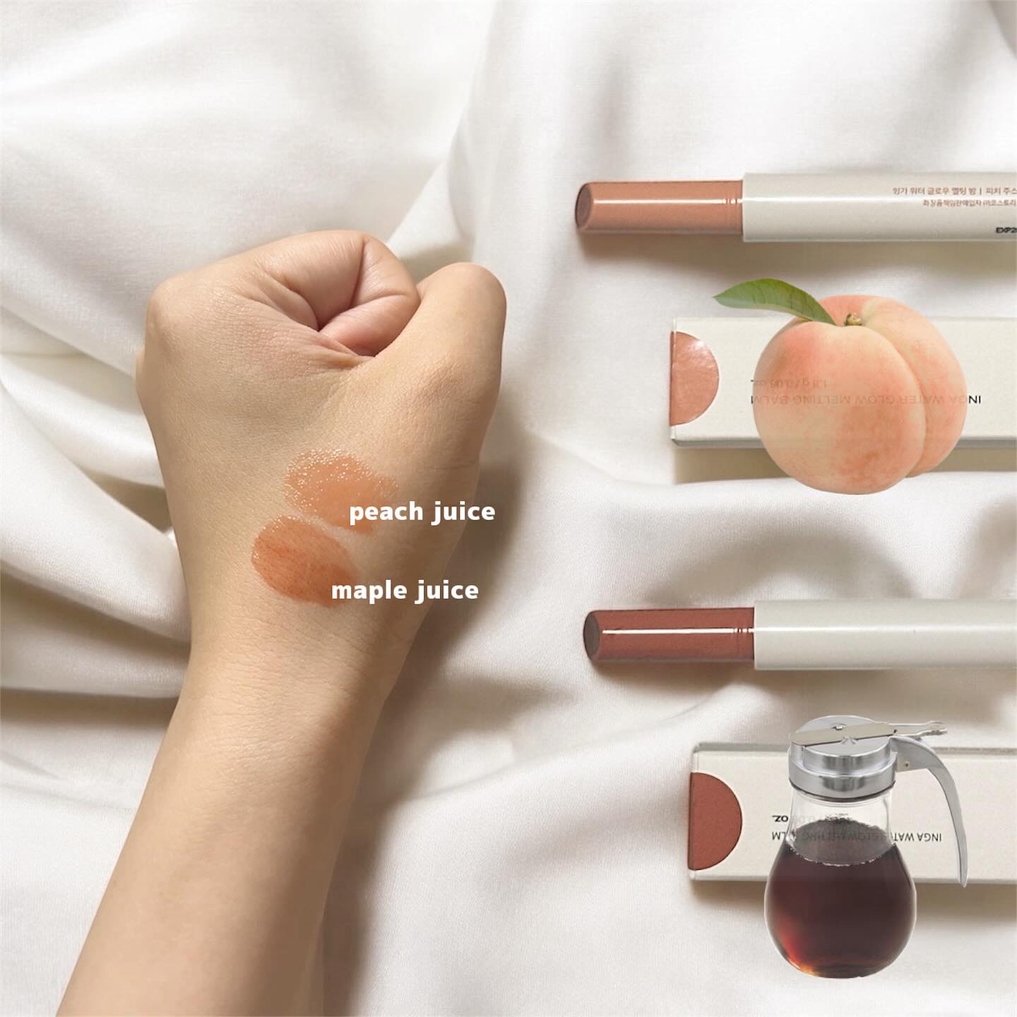 ウォーターグローメルティングバーム/INGA/口紅を使ったクチコミ（2枚目）