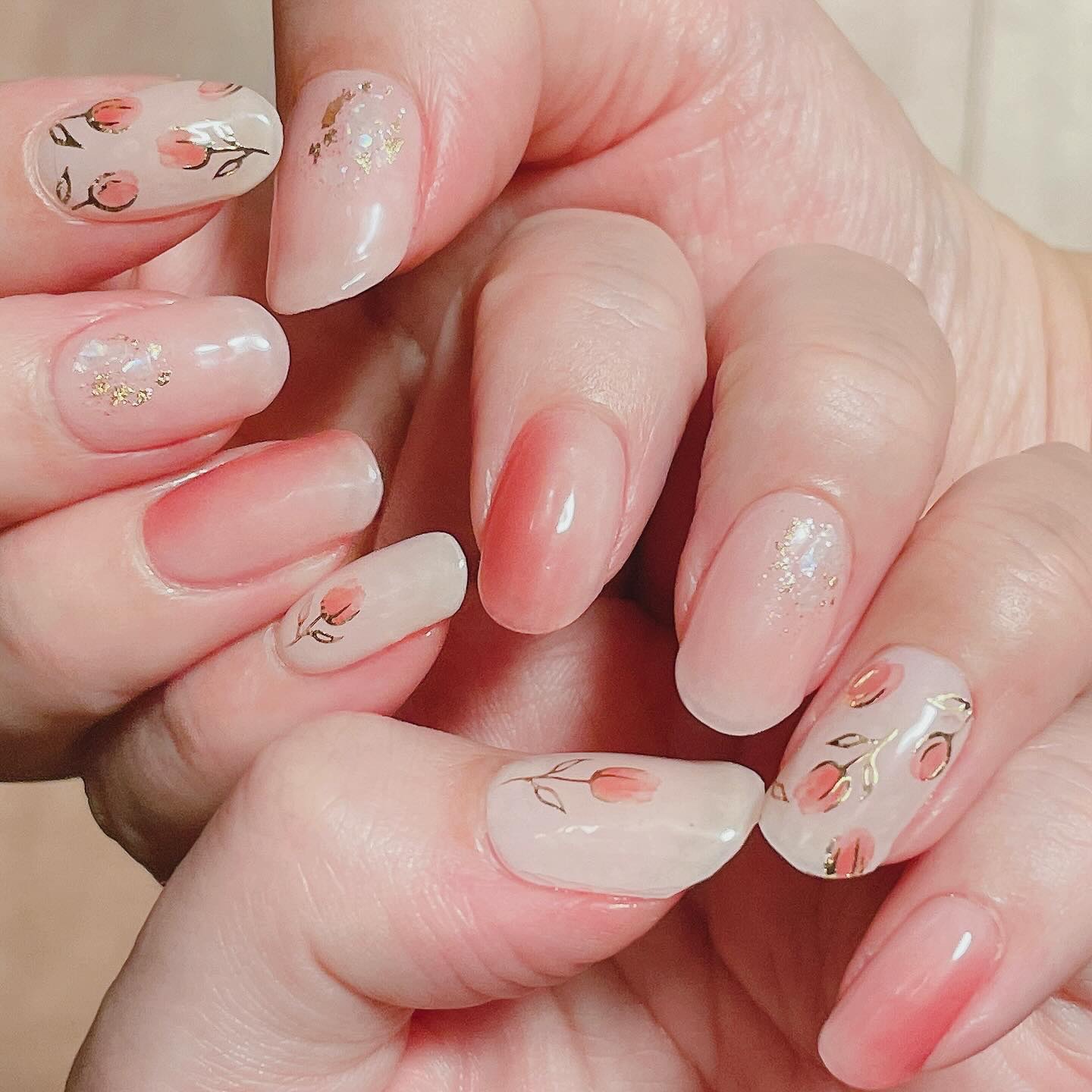 セミキュアジェルネイル（ハンド）/ohora/ネイルシールを使ったクチコミ（1枚目）